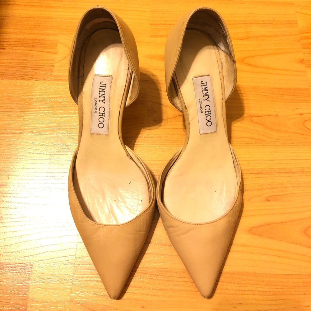 Authentic Jimmy Choo Addison Nude Pumps